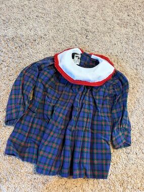 Vintage Monday’s Child Plaid Cotton Dress Size 12 months